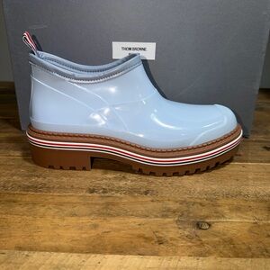 Thom Browne Light Blue Ankle Boots with Brown Soles